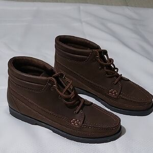 Mia Outdoors Women's Brown Leather Hand Sticthed Ankle Moccasins  Size 10M